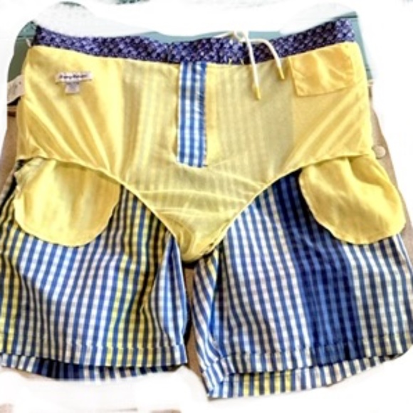 Tommy Bahama XXL striped swim trunks,,blue stripes, lined, great! - Picture 6 of 8